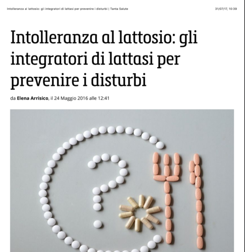 Intolleranza al lattosio: gli integratori di lattasi per prevenire i disturbi